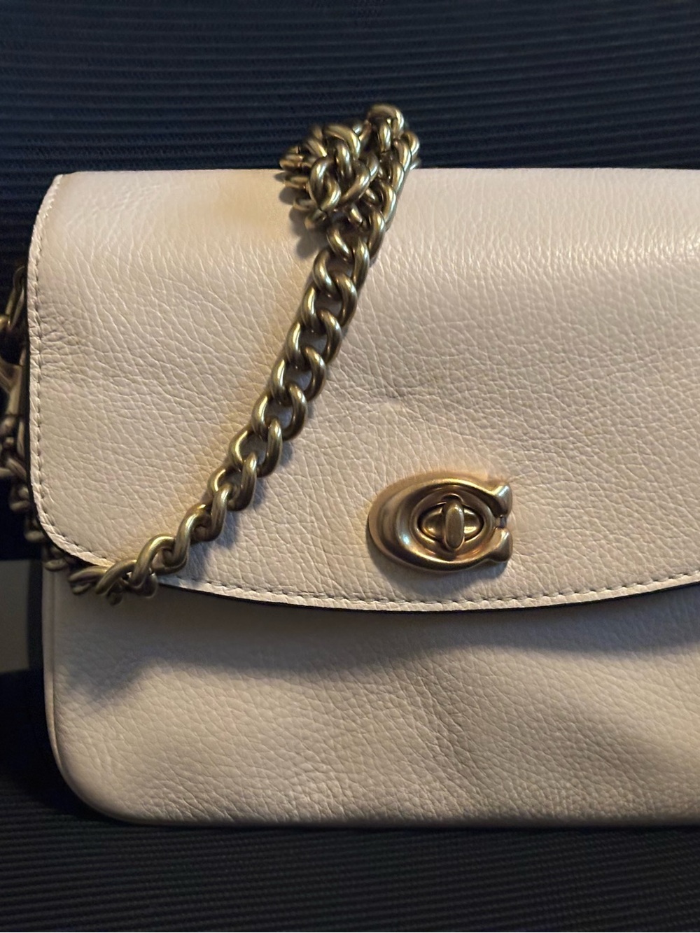 Coach Ivory Crossbody Bag with Gold Accents - Picture 10 of 15
